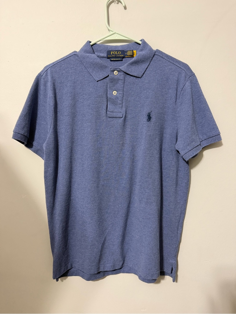 Ralph Lauren Blue Polo Shirt with Navy Pony